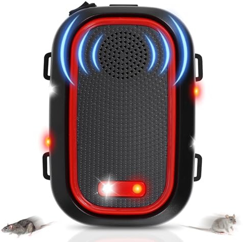 Marderschreck Auto mit Blitzlicht Marderabwehr Garten 3Stromversorgungsmodi | 12V Autobatterie, AA-Batterie oder USB, Marderschrecker Dachboden, Marderabwehr Für Auto, Haus, Dachboden