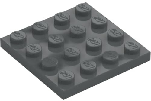 LEGO Plate 4 x 4, Part 3031, Multiple Colours Available (Dark Bluish Gray, 10, count)