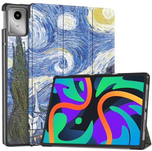 Techsuit für Lenovo Tab M11 Hülle mit 360 Schutz, Verstellbarem Ständer, Mikrofaser Innenfutter, Schlankem Design, Anti Fingerabdruck, FoldPro Series, PU Leder, Sternennacht