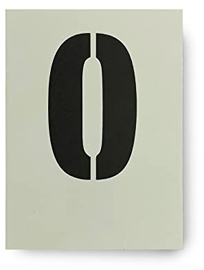 Dovetails Vintage Big Number 0 Stencil 120 mm tall Large number zero stencil