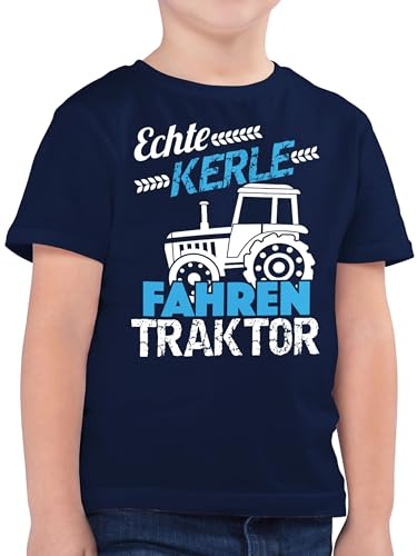 Kinder T-Shirt Jungen - Einschulung Junge - Tschüss Kindergarten Große Jungs - 116 (5/6 Jahre) - Dunkelblau - Shirt Kita abgänger einschulungsshirt schulanfänger Schule Tshirt schulshirt