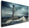 Leuchtturm im Meer 120x 60cm Panorama Leinwand Bild XXL Format Wandbilder Wohnzimmer Wohnung Deko Kunstdrucke