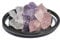 MKÖPKE Amethyst Bergkristall Rosenquarz Edelsteine - 6er-Set natürliche Rohsteine als Brunnen- und Wassersteine