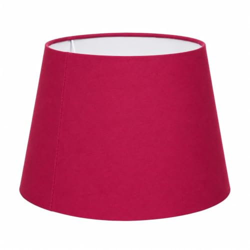 Cotton Drum Lampshade Pendant Burgundy - Easy Fit ES/BC Shade for Living Rooms, Bedrooms, hallways and Kitchens