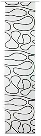 ondeco Flächenvorhang Sets 60 x 300 cm Verschiedene Modelle inkl. Click Beschwerung und Panelwagen Schiebevorhang Flächenvorhang Move Schwarz