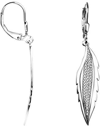 SOFIA MILANI - Damen Ohrringe 925 Silber - mit Zirkonia Steinen - Engel Flügel Ohrhänger - 20809