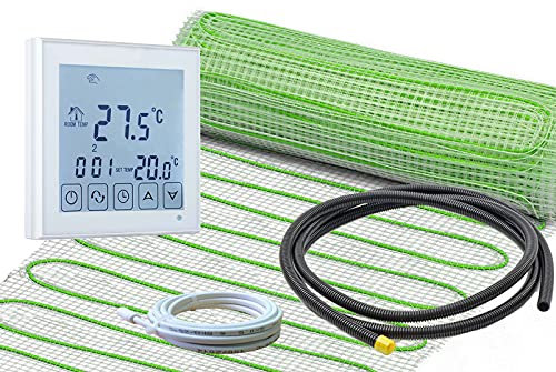 Komplett-Set elektrische Fußbodenheizung UltraPro 160 W/m² mit digitalem Thermostat RT-45 (12,0 m² - 0,5 m x 24 m)