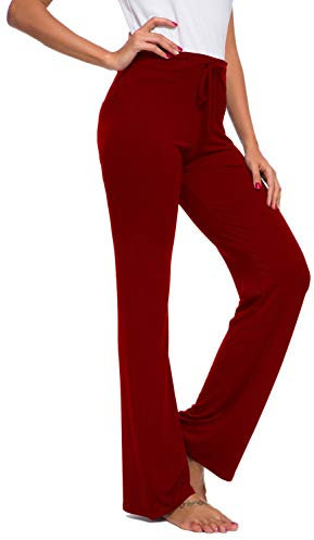 TownCat Trainingshose für Damen, Yoga-Hose, legere Yoga-Hose mit Kordelzug für Yoga und Jogger Rot XXXL