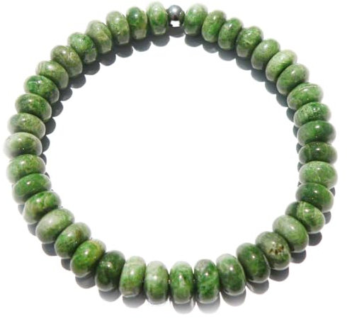 Chrom-Diopsid grün Edelstein Button Armband Größenwahl DisplayLength 19