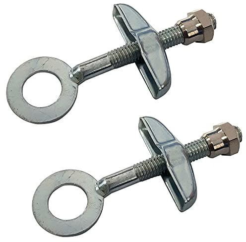 cyclingcolors 2x Fahrrad kettenspanner M6x60mm stahl mit muttern Øachsen 10-11mm BMX fixie