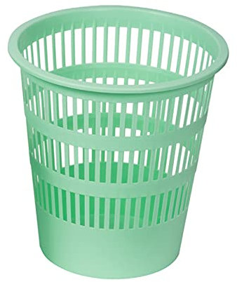 FELIXMANIA Papelera de Plástico de Rejilla 12 Litros Color Pastel (Verde)