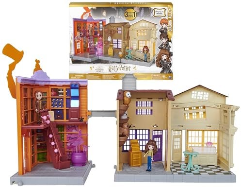 Wizarding World Harry Potter - Diagon Alley (Winkelgasse) Spielset mit Licht und Sound sowie 2 Sammelfiguren, Spielzeug für Kinder ab 5 Jahren, Fanartikel
