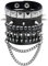 Manfnee 4Pcs Bracelet à Manchette Pointe Clou Chaîne Punk Gothique Rock Vintage Rockeur Homme Femme