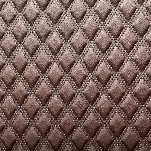 Yimihua Gestepptes Leder 1.55x1m Leder Stoff Kunstleder gesteppt kaschiert 3mm Leder Polsterstoff Stoff,Polsterstoff Gesteppt Kaschiert Leder Polsterstoff (Size:10m,Color:Braun)