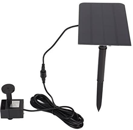 Fdit Pompe à Eau Solaire, Fontaine Solaire 200L/H économie d'énergie 4.5-10V pour Jardin