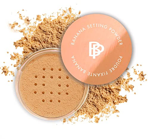 bellapierre Bananenfestigungspulver | Leichtes farbkorrigierendes Puder mit ganztägigem Make-up-Schutz | Beseitigt Flecken und dunkle Augenringe | Matte Tönung – 4 Gramm - Tan