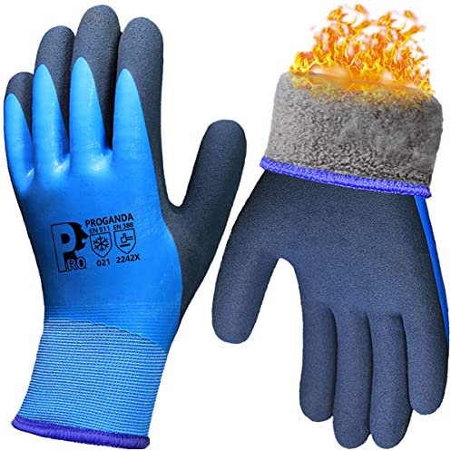 DIO Thermo-Winter-Arbeitshandschuhe, wasserdicht, hervorragender Griff, isoliertes Innenfutter, warm, flexibel, für Herren, Outdoor, kaltes Wetter, Schnee, Garten, vielseitig einsetzbar