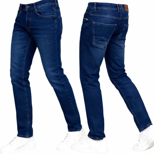 Crosshatch Stretch Slim Fit Jeans Mens Denim Designer Trousers Pants by JeanBase