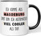 JUNIWORDS Tasse, Ich komme aus Magdeburg, somit Bin ich automatisch viel Cooler als du!, Schwarz (1009083)