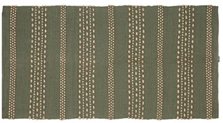 Teppich Bota – Baumwolle und Jute – Khaki – 70 x 140 cm – Atmosphera Designer