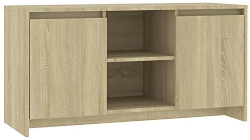 Susany TV Cabinet, TV Stands Multimedia Centres Cabinet, Modern TV Console Unit with LED Lights, Sideboard, for Living Room, Entertainment Room, Sonoma Oak 102x37.5x52.5 cm Engineered Wood 1525