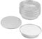 JAPCHET 30 bandejas redondas de papel de aluminio de 23 cm con tapas de papel, moldes redondos de 9 pulgadas, platos de papel de aluminio, recipientes de aluminio para asar, hornear, cocinar