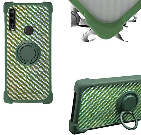 Funda para Alcatel 1S 2020 Funda Compatible con Alcatel 1S 2020 Case Carcasa PC + Silicona Soporte Anillo Metalico 360 TZZH-LV