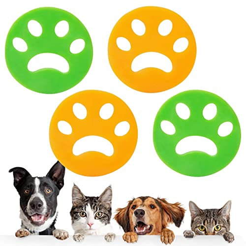 BSITSSS 4 Pcs Atrapa Pelos Lavadora Mascotas, Bolas Atrapa Pelos para Lavadora,Atrapapelos Mascota Lavadora Reutilizable Bolas Lavadora Atrapa Pelos Mascota Quita Pelos Lavadora para Lavadora,Secadora