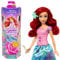 Mattel Disney Prinzessin Arielle Modepuppen-Set, Spin & Reveal mit 11 Überraschungen, darunter 5 Accessoires, 5 Sticker und eine Szene zum Spielen, vom Film inspiriert, HTV88