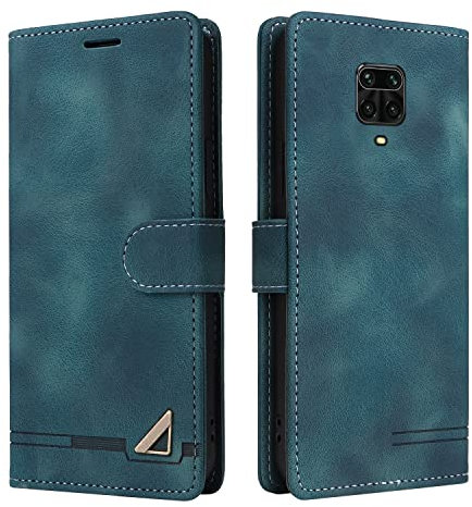 OKZone Coque pour Xiaomi Redmi Note 9 Pro/Note 9 Pro Max/Note 9S, Étui de Protection de Portefeuille Antichoc de Fente pour Carte, Support de Carte à Rabat en Cuir en PU Étui (Vert)
