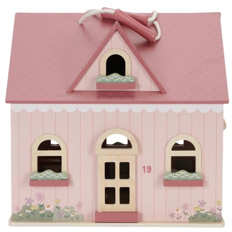 Little Dutch 7116 FSC casa de muñecas de madera portátil rosa