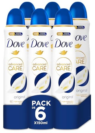 Dove Advanced Care Deodorant Original Schutz 72 Stunden Spray 150 ml, 6 Stück