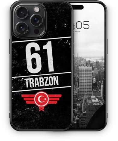 MUNIQASE Trabzon 61 - Silikon Hülle für iPhone 15 Pro - Türkische Städte Schutzhülle Handyhülle Case Cover