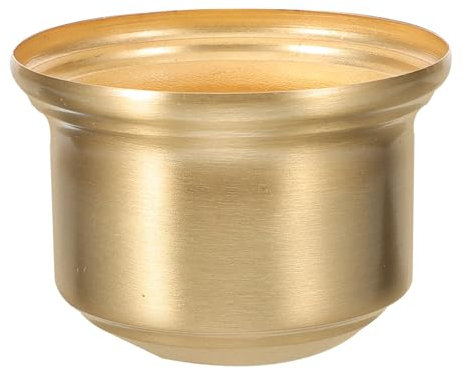 WOONEKY Coupelle de lampe en laiton pieds fleuron de luminaire lampe de bureau lampe bureau prise de lumière décor vintage tasse de douille de lampe e27 fleuron de lampe unique cylindre