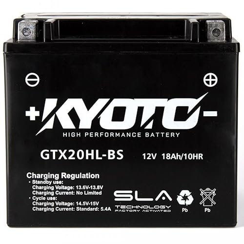 Batterie SLA Kyoto compatible avec Moto Triumph 1200 TIGER XR EXPLORER 2015 à 2020 YTX20HL-BS SLA / 12V 18Ah