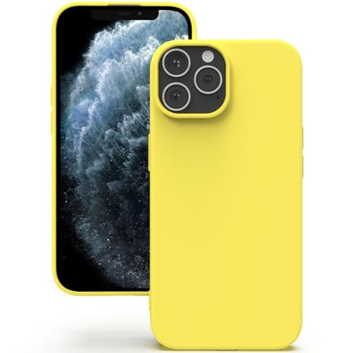 YATWIN für iPhone 11 Pro Max Hülle, Premium Silikon Handyhülle mit Kameraschutz, Seidig-Weicher Berühren Ultra Dünne Stoßfeste Kratzfeste Schutzhülle, Gelb
