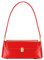ZOUIQSS Umhängetasche für Damen Vintage-Geldbörse modisch klassisch veganes Leder Clutch Retro-Handtasche mit Schnallenverschluss(Rot)