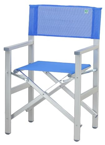 Totò Piccinni REGISTA SALENTO Pieghevole in Alluminio leggera mare spiaggia piscina giardino (Regista Blu)