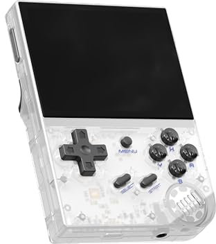 RG35XX Retro Handheld Game Console Support HDMI TV Output 5G WiFi Bluetooth 4.2 3.5 Inch IPS Screen Linux System Built-in 64G TF Card 5515 Games (transparent white)