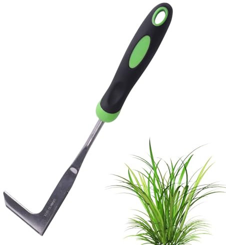 Estirpatore Erbacce Manuale,Sarchiatore Manuale in Acciaio Inossidabile,Sarchiatore per erbacce con bordo seghettato,Estirpatore erbacce dagiardino per rimuovere muschio ed erbacce da33,5CM Con manico