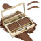 Boobeen Eyebrow Powder Kit, 2-farbige wasserfeste Augenbrauenpalette Makeup Füllen von Augenbrauen, Augenbrauenfarbe Puderform natürlich aussehende Braue - mit Spiegelpinsel (03# Light+Dark Coffee)