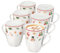 Sänger | Kaffeetassen Set Bilgola Christmas Design 6 tlg, Kaffeebecher Porzellan für 6 Personen, Kaffeetassen & Becher spülmaschinenfest Tassen Set für Kaffee & Tee, 350 ml | PREMIUM COLLECTION