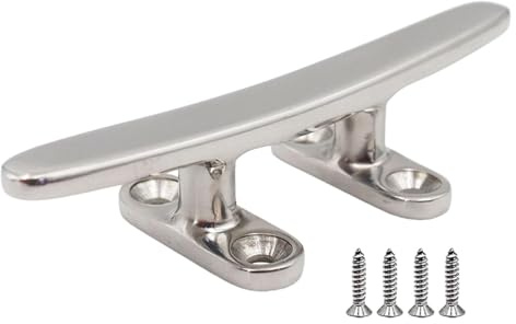 F Fityle Festmacherklampe, Bootszubehör, Leichte Bootsklampe mit Offener Basis, Klampe Zum Festmachen von Seilen Zum Schleppen von Kajaks, Yachten Und Bassboot