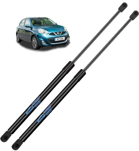Koaudb 2x Heckklappendämpfer für Nissan Micra Mk4 K13 2010-2016 Kofferraum Dämpfer Gasdruckdämpfer Gasfeder Heckklappe Schwarz Gasfeder Dämpfer Replace für #904513HN0A