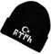 Gök-Türk Beanie Mütze mit Logo Ertugrul Türk auf Alttürkisch, Halbmond mit Stern - schwarz