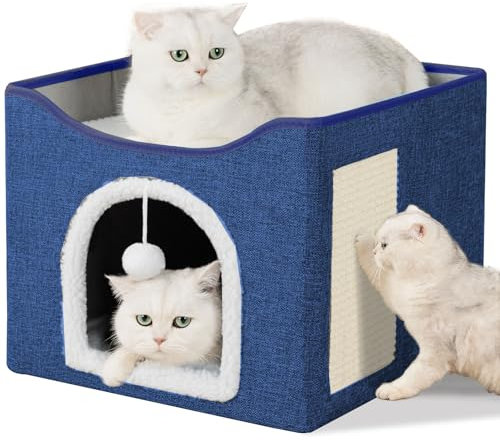FURRYPAWS Panier pour Chat - Lit Moelleux et Confortable, Maison pour Chat Intérieur, Hamac et Coussin Doux, Idéal pour Chats et Chiots