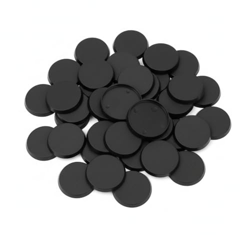 Playcrate Wargaming Hobby Bases 28 mm – Lot de 30 figurines miniatures en plastique pour peinture de table