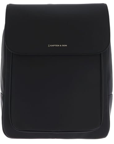 Kapten & Son Rucksack Tromso Small All Black 9 L | Rucksack Damen & Herren Schwarz | Tagesrucksack mit 14 Laptopfach | Backpack ideal für Uni, City, Arbeit, Reisen