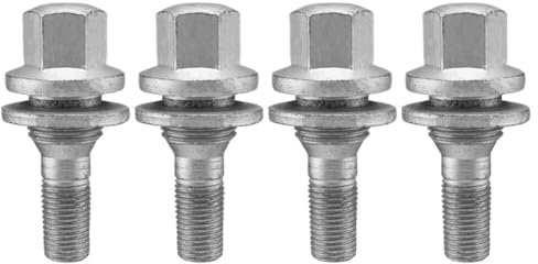 HZSMYXGS Boulons de Jante Compatible avec Peugeot pour 206 207 308 407 1007 2008 3008 boulons de Roue de Voiture en métal argenté écrous vis de moyeu de Roue vis de Pneu