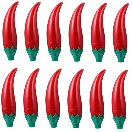 SHERCHPRY 12 Stück Teiliges Kreative Chili Förmige Leere Lippenstift Tuben Nachfüllbare Lippenbalsam Behälter Rot für Diy Lippenpflege und Kosmetikaufbewahrung